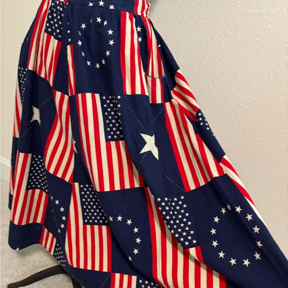 Vintage Patriotic Stars and Stripe Circle Skirt Handmade - Picture 6 of 9